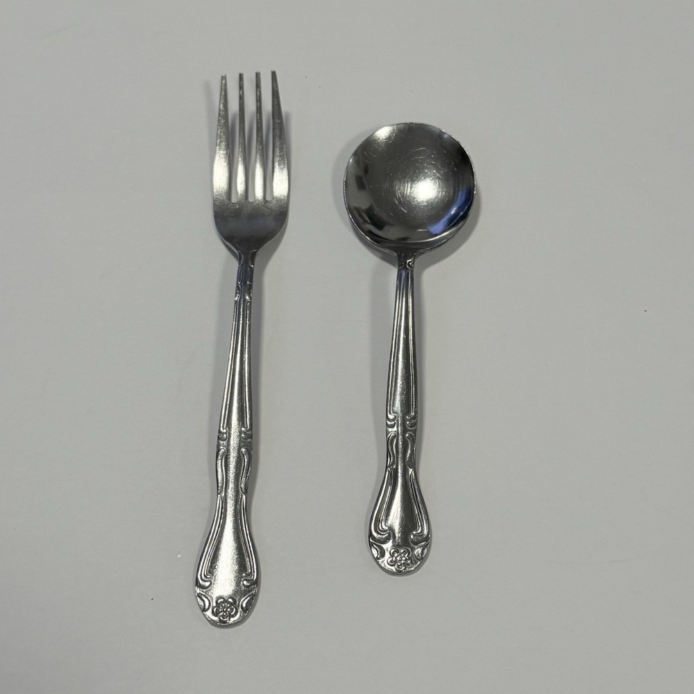 Vintage Walco Melinda Style Stainless Steel Replacement Dinner Fork And Teaspoon